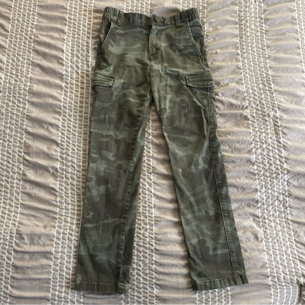 First Wave Boys Youth Size 7 Camouflage Cargo Pocket Skinny Jeans Elastic Waist